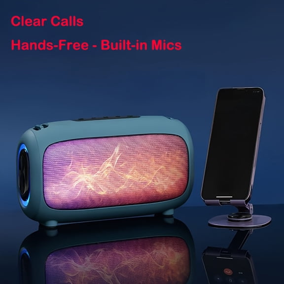 Portable Bluetooth Speaker with Lights, Powerful Crystal Clear Sound, All Day Playtime, AUX&TF-Card Input, Bluetooth 5.3, TWS Paring, Small Wireless Speaker for Outdoor, Gift Ideas
