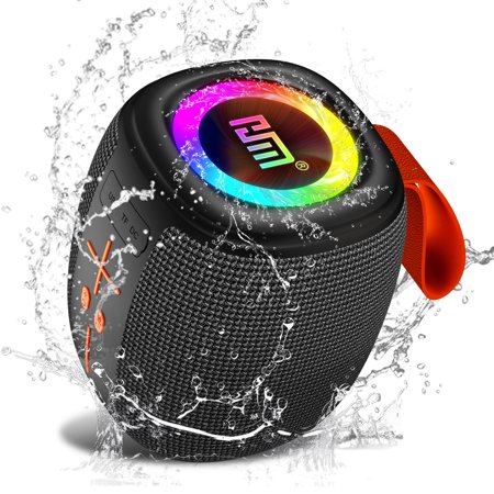 Portable Bluetooth Speaker with Lights, Powerful Crystal Clear Sound, IPX4 Waterproof, Bluetooth 5.3, TWS Paring, FM Radio, Wireless Speaker for Outdoor, Gift Ideas