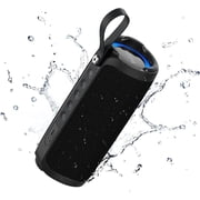 Portable Bluetooth Speaker RGB IPX6 Waterproof, 15W Loud Sound, Deep Bass, Bluetooth 5.3 Wireless Stereo Pairing 15H Playtime, for Home/Outdoor/Party/Beach, Birthday Gift Black