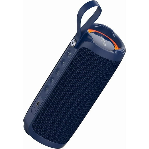 Portable Bluetooth Speaker RGB IPX6 Waterproof, 15W Loud Sound, Deep Bass, Bluetooth 5.3 Wireless Stereo Pairing 15H Playtime, for Home/Outdoor/Party/Beach, Birthday Gift (Blue)