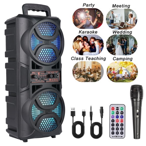 Portable Bluetooth Speaker Sub woofer Heavy Bass Sound System Party+Remote