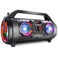 thumbnail image 1 of Portable Bluetooth Speaker with Subwoofer, Wireless Speakers with Booming Bass, FM Radio, RGB Lights, EQ, Stereo Sound, 10H Playtime, 30W Loud Speaker for Home, Outdoor, Party, Travel, Camping, Gifts, 1 of 1