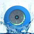 thumbnail image 1 of Portable Bluetooth Speaker Waterproof 5.0 Suction Cup Subwoofer LED Built In Mic 3W 2hr Playtime for Bathroom Shower Car Outdoor Travel Phone Hands Free Music, 1 of 5