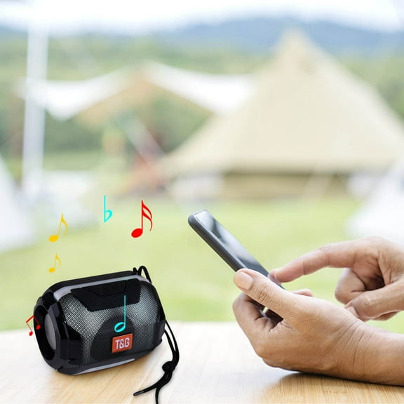 Portable Bluetooth Speaker Wireless Not Allowing Water To Through With Color LED Luminous Speaker Outdoor Radio