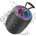 thumbnail image 1 of Portable Bluetooth Speaker, Wireless Speaker with Multi LED Light Dynamic Modes, BT5.3, IPX6 Waterproof, 16H Playtime, 20W Bass Diaphragms, Supports FM Mode, TF, USB for Home, Outdoor, Beach, Party, 1 of 8