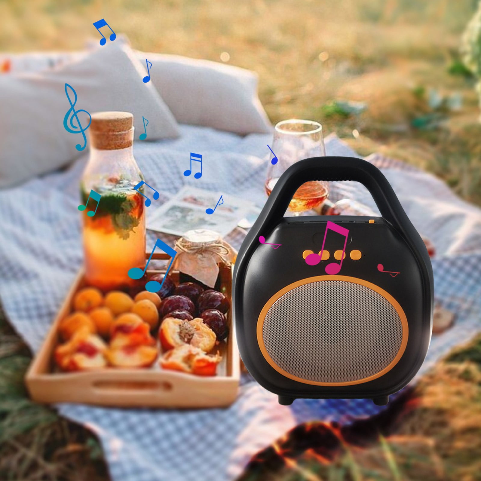 Portable Bluetooth Speaker With High Volume Squares Dance Bluetooth