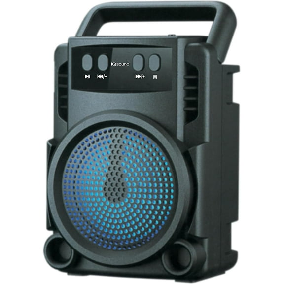Supersonic IQ Sound IQ-1403BT Portable Bluetooth Speaker - TWS, LED Lights, USB/Micro SD Inputs, FM Radi