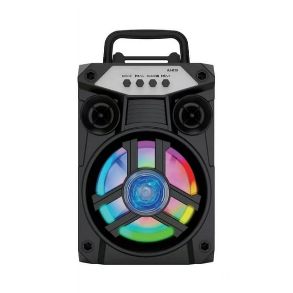 Portable Bluetooth Speaker With Wooden Accents Tf Card And Usb Playback Support Powerful Sound Output For Outdoor Gatherings And Parties