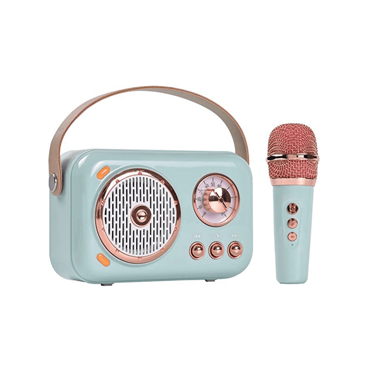 Haut-parleur Bluetooth portable avec ensemble de microphones, haut-parleur  Bluetooth rétro, machine de karaoké à domicile, déterminer les micros de  karaoké portables - AliExpress