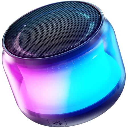 Portable Bluetooth Speakers with Colorful Lights, Loud Sound, Small Bluetooth Speaker with Wireless Stereo Pairing, Mini Gifts for Kids, Teen, Girls, Boys, Women
