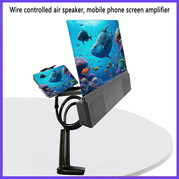 Portable Bluetooth Speakers Magnifier Phone Screen Projector 12 Inch Mobile Phone Screen Amplifier With Audio Blue Light Slear Screen Mobile Phone Magnifier For Smart Phone