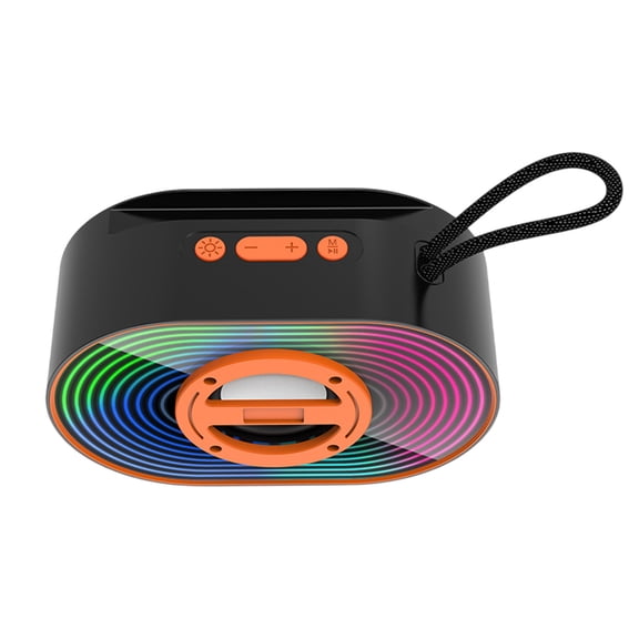 Portable Bluetooth Speakers Wireless,Small Bluetooth Speaker with Lights and Lanyard Atmospheric Mirror Mini Luminous Desktop Subwoofer Small Speaker,Gifts for Women Men,Teens for Christmas