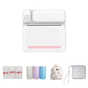 Portable Bluetooth Thermal Printer, 57mm Mini Wireless POS Receipt Printer, Compact Photo & Image Printing Device, Compatible with iOS Mobile Phone for Receipt, Label and Picture Quick Printing-Pink