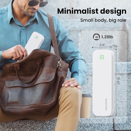 Portable Bluetooth Thermal Printer for Travel, Inkless Mobile Printer Supports US Letter Size Compatible with iOS Android Laptop