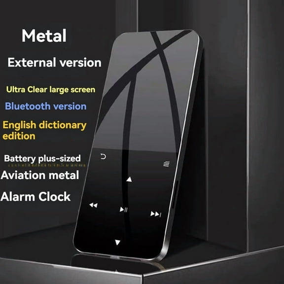 Portable Bluetooth Touch Screen Lossless Audio Music MP3 MP4 Player TF Card Slot E-Book Reading Built-in Speaker MP5 A,1 x Player,Black