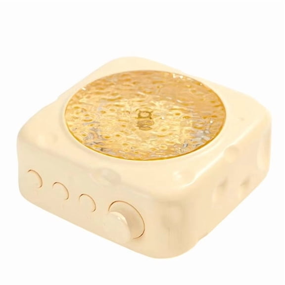 Portable Bluetooth Vinyl Speaker with Mood Lighting and Water Ripple Projection, Vintage Style A