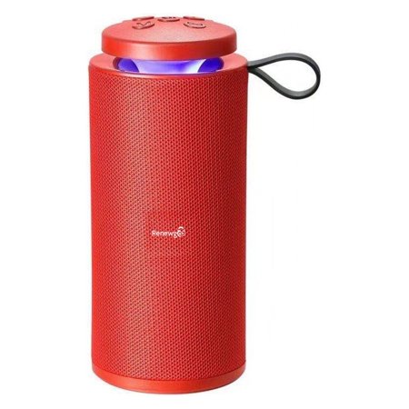Portable Bluetooth Wireless Rechargeable Speaker with LED Color-Changing Lights, Red, GooBlast by Renewgoo