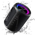 thumbnail image 1 of Bluetooth Speaker, IPX7 Water Resistance, Featuring Powerful 20w Stereo Sound, 15 Hours Of Battery Life, And Dynamic Rgb Lighting， Perfect for Use In the Shower or By the Pool, 1 of 8