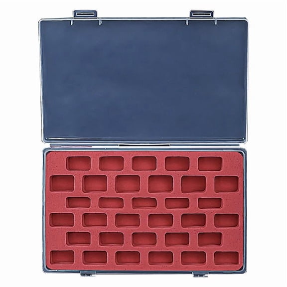 Portable Bobbins Case 33/66 Grids Bobbin Storage Box with Lid for Sewing