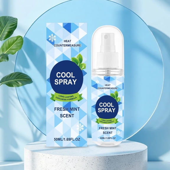 Portable Body Spray for Summer Heat Refreshing Ice Blast Mist for Face Neck Sweat Relief Outdoor Sports Gym Hiking Camping Travel Cool Down 1.7 oz