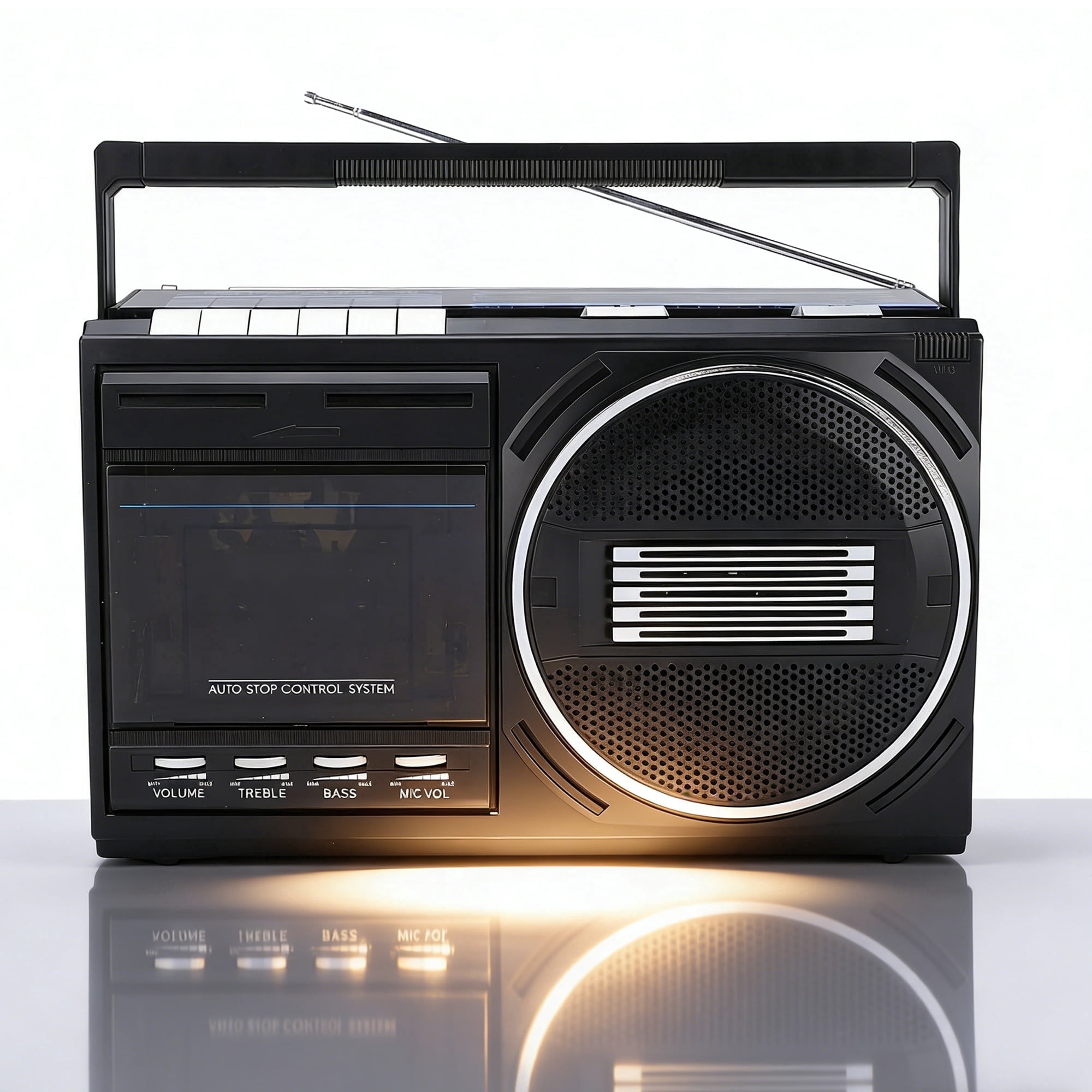 Portable Boombox Cassette Player Combo with Bluetooth,Retro Radio FM/AM/SW,Tape/USB Converter,Earphone Jack,Sound Amplifier,DC/AC Powered,Built-in MIC for Voice Recording,Great Gift for Seniors Kids
