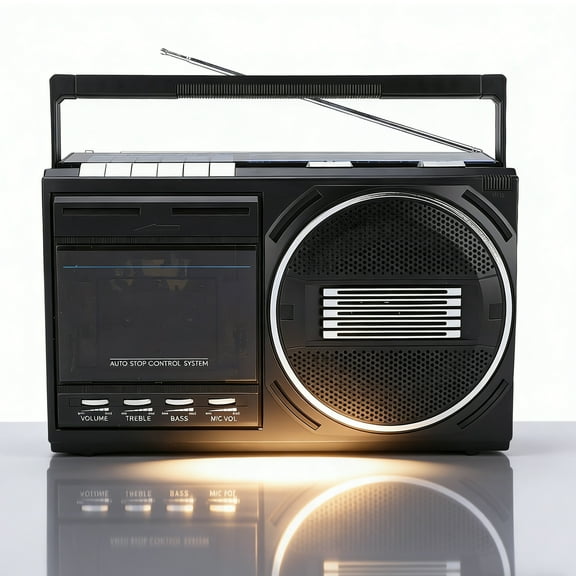 Portable Boombox Cassette Player Combo with Bluetooth,Retro Radio FM/AM/SW,Tape/USB Converter,Earphone Jack,Sound Amplifier,DC/AC Powered,Built-in MIC for Voice Recording,Great Gift for Seniors Kids