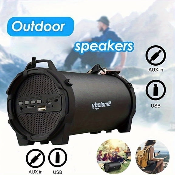 Portable Boombox with USB Charging, Featuring a 3.5Mm Input Jack, Designed for Outdoor Use, Ideal for Parties, And Equipped with a Loud Stereo System