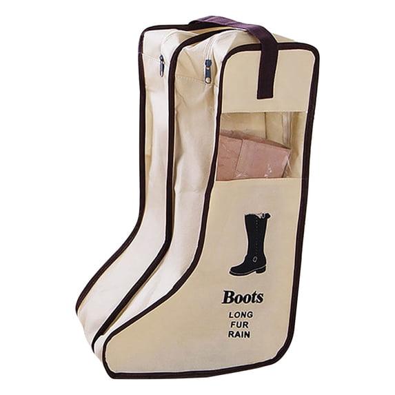 Portable Boots Storage,Visible Tall Boots Storage/Protector Bag with Handle & Zippers,Transparent Water Dustproofs Travel Boot Cover for Packing(18.5x11.4x9.4inch)