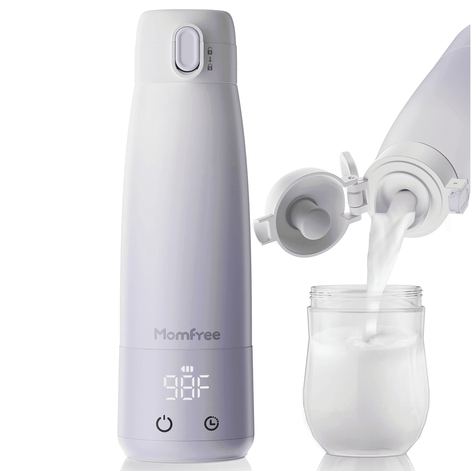 Portable Bottle Warmer for Travel essentials–Smart Touch LED Dual Heating Modes for Breast Milk Water, Portable Milk Warmer with Fast Heating Long Battery Life,12oz to Meet Your All-Day Needs