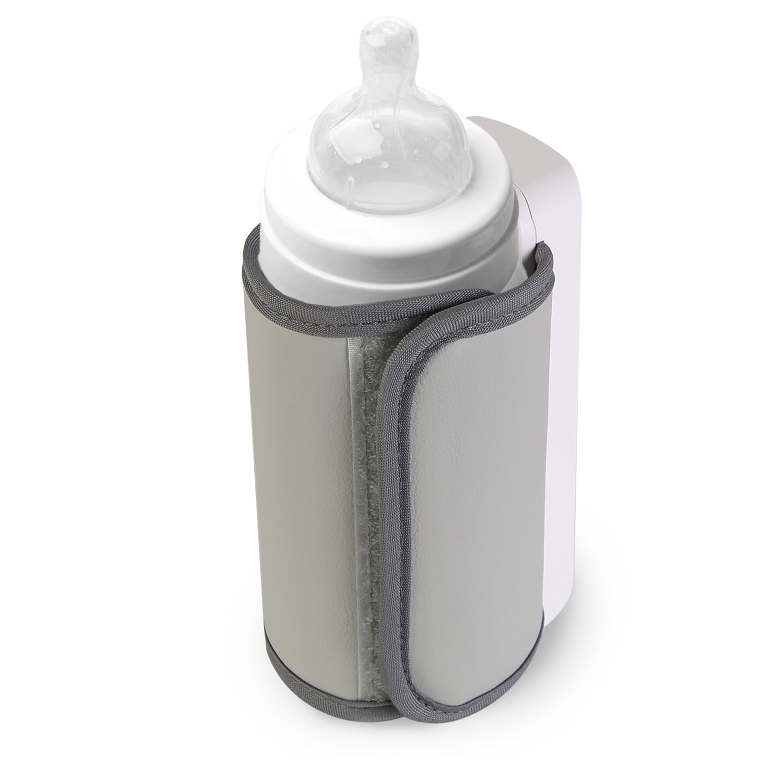 Portable Bottle Warmer for Travel, TeqHome USB Rechargeable Baby Bottle Warmer 6 Heating Levels for Milk Breastmilk White