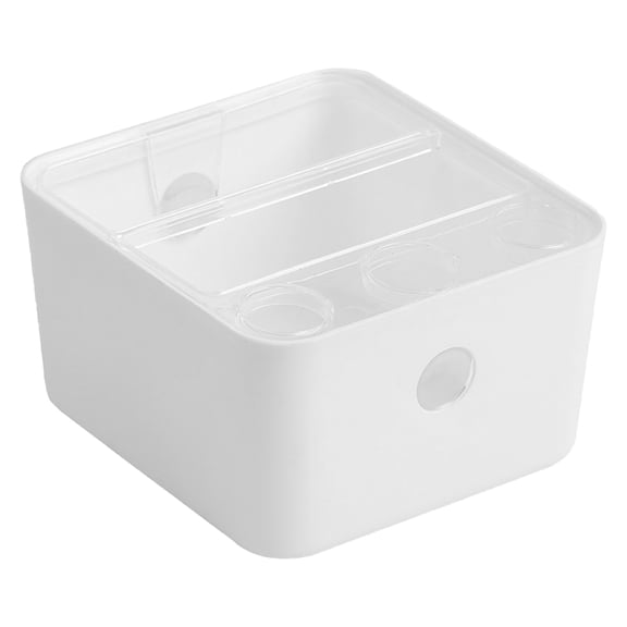 Supvox Cosmetics Organizing Box White PP Portable Storage Container for Home