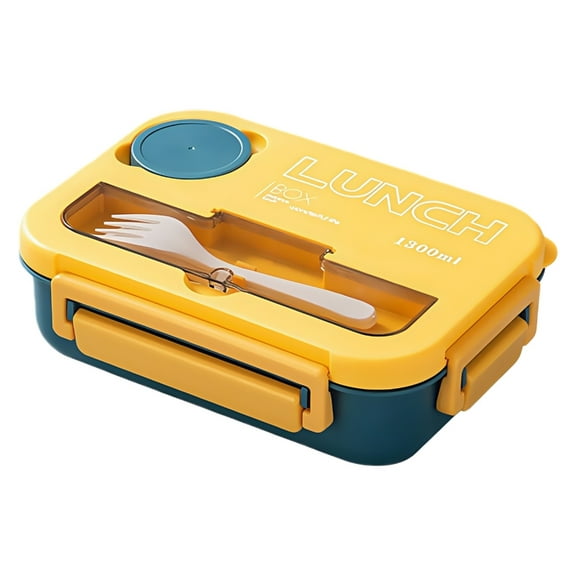 Portable Box Lunchable Food Container Food Storage Box With Fork and Spoon Leakproof Lunch Box for Men Women