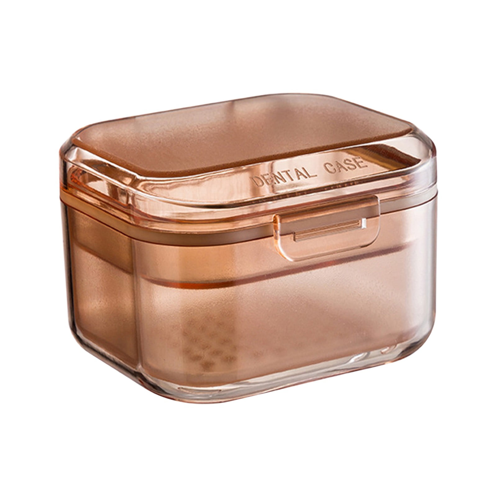 Retainer Case, Portable Denture Box With Mirror Empty Orthodontic Dental Retainer Box For Retainers And Mouthguards With Aligner Removal Tool (Pink