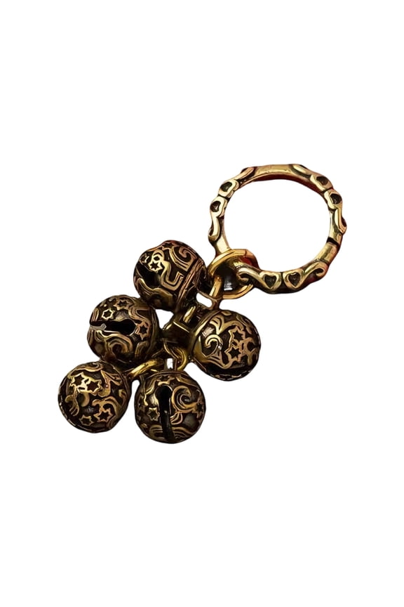 Portable Brass Wind Chime Bell Keychain with Audible Clear Sound for Travel Daily Carry Portable Designs