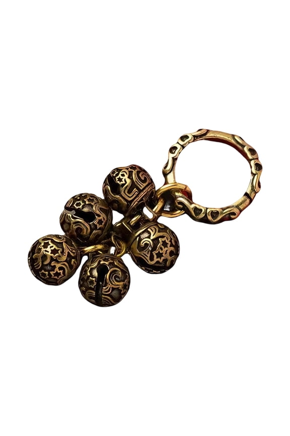 Portable Brass Wind Chimes Bells Keychain with Clear Sound for Travel Daily Carry Portable Designs