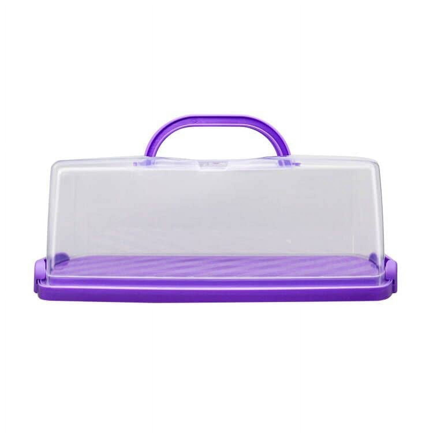 Portable Bread Box with Handle Portable Loaf Cake Container Plastic ...