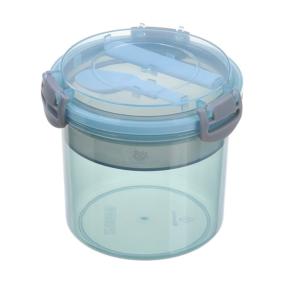 Portable Breakfast Yogurt Cup, Leakproof Oatmeal/Salad Container with Lid & Spoon