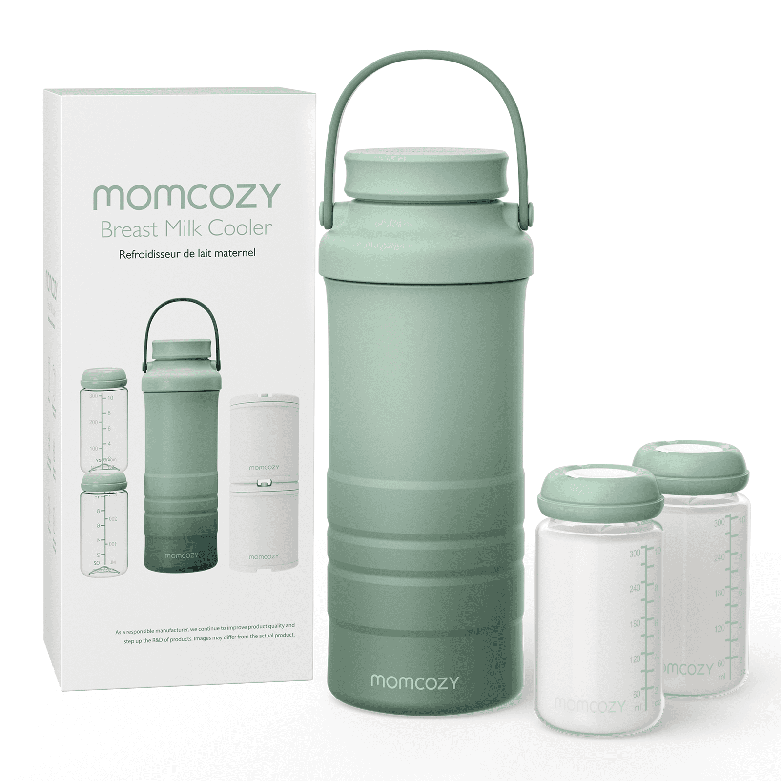 Momcozy 22oz Portable Breast Milk Cooler with 2 Bottles - 24 Hour Cooling