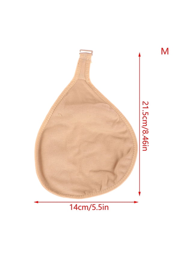 Portable Breast Prosthesis Protective Pocket Soft Breathable Hook Cotton Fake Breast Protective Case Cotton Bags for Mastectomy