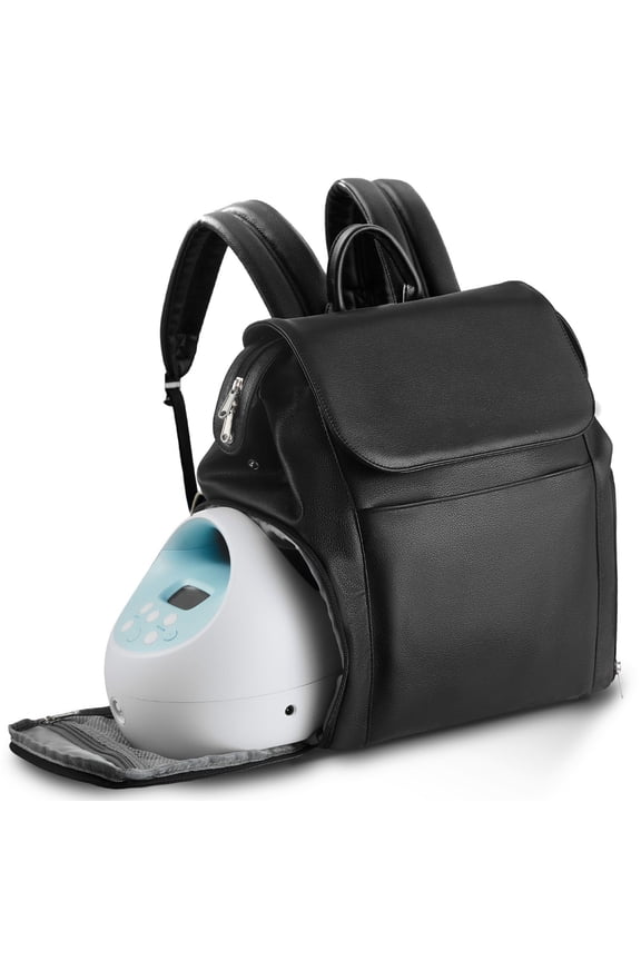 Portable Breast Pump Bag with Cooler Pack,Compatible with S1/S2 Pumps,Insulated Breastmilk Storage Carrier for Travel,Work,and On-the-Go Moms,Black