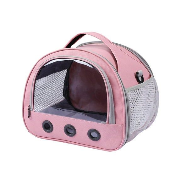 Portable Breathable Pet Carrier 9x8x7.5 Inch Backpack for Small Birds Parrots Hamsters Vet Visit with Shoulder Strap