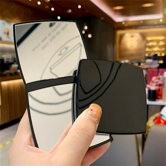 Portable Bright Makeup Mirror, Multi-Functional Travel Mirror, Square Folding Travel Mirror, Able to See The Side of Your Head