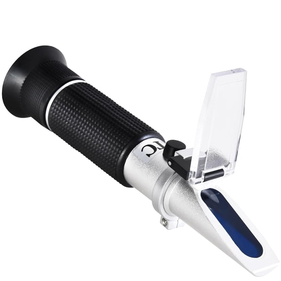 Portable Brix Refractometer with ATC, Accurate Dual Scale Brix Meter Specific Gravity SG Wort 1.000-1.130 & Brix 0-32%, High Precision Sugar Level Tester in Wine Making, Beer Brewing, Home Brew Kit