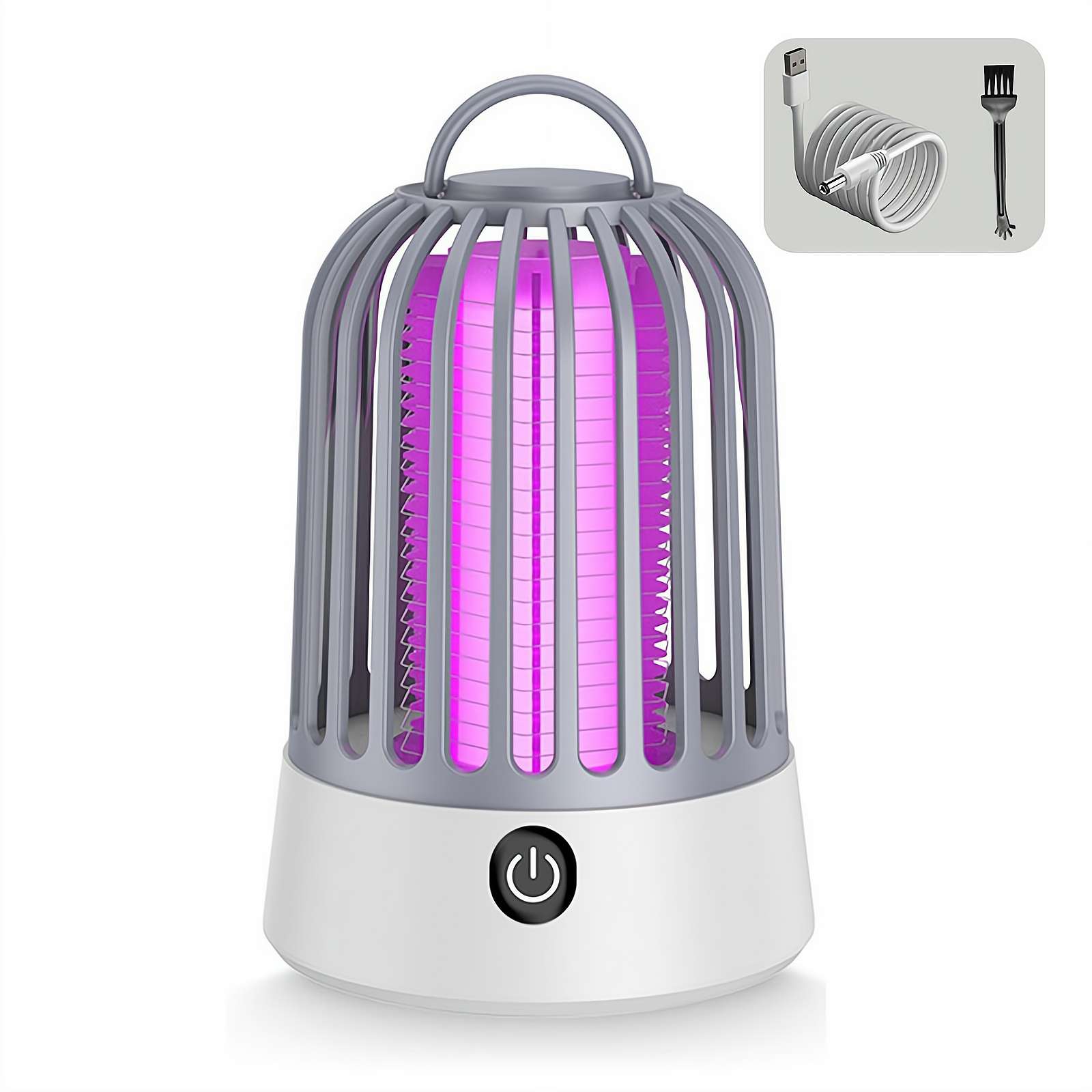 Portable Bug Zapper 2-in-1 Outdoor Rechargeable Wireless Mosquito Killer - Compact Bug Zapper with Light, Small Fly Insects Lamp Trap for Outdoor Adventures, Garden, Yard, Campsite