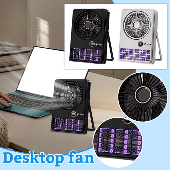 Portable Bug Zapper, Mosquito Outdoor Patio, Portable Fan for Camping, Electric Bug Zapper Indoor, Mosquito Zapper Outdoor, 2-In-1 Cooling Fan and Insect, Suitable for Indoor