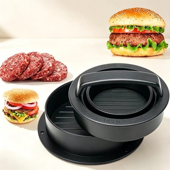 Portable Burger Patty Press Maker, Makes Stuffed Burgers & Mini Sliders, Easy Clean Kitchen Gadget for Barbecues Picnics Parties