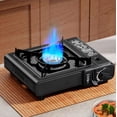 thumbnail image 1 of Portable Butane Camping Stove,Camping Stove High Performance,Double Wind Guard, Aluminum Alloy And Safe Precise Heat Control,Camping & Tailgating and Outdoor Cooking, 1 of 6