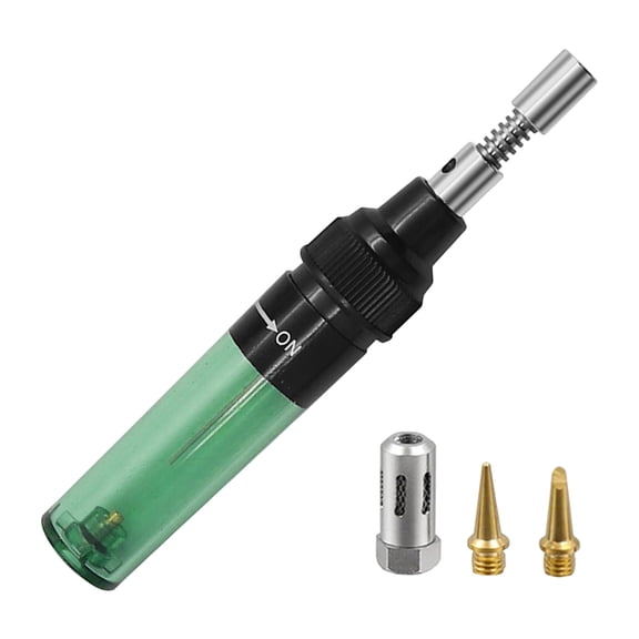 Portable Butane Gas Soldering Iron Pen Shape Mini Torch Kit for Home Welding Repair Work with Multiple Nozzle Attachments