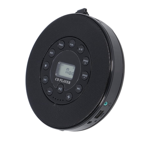 Portable CD Player with Bluetooth Speaker Compact Anti Skip Personal CD Player Audio Music Disc Walkman for Car Travel Home, Rechargeable 2000mAh Battery, Black