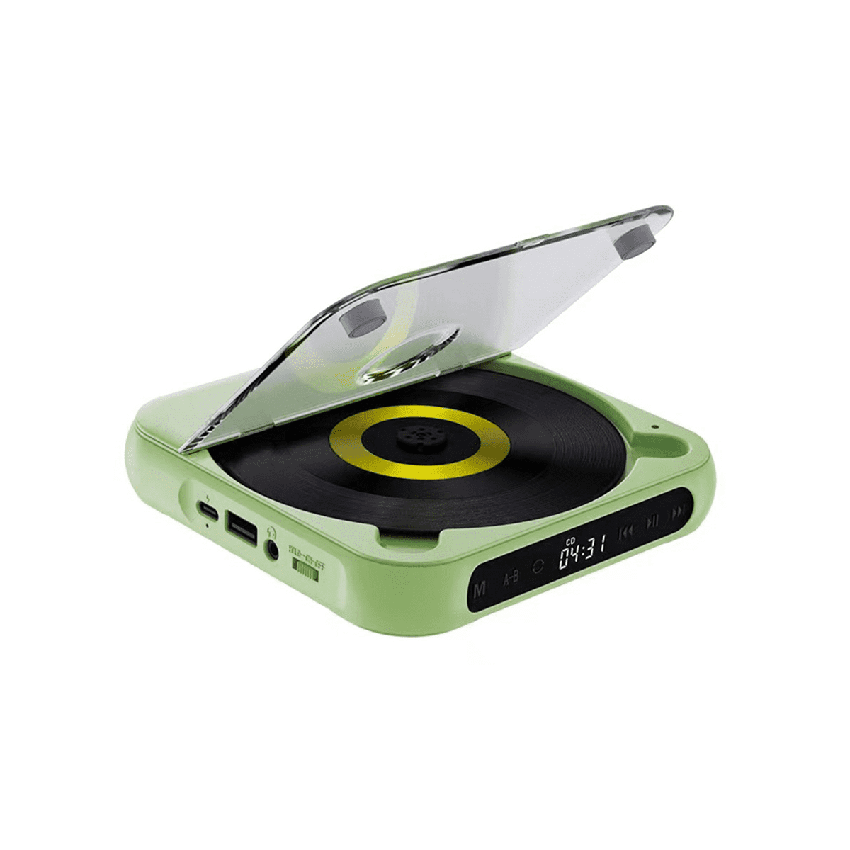 Portable CD Player Bluetooth Speaker,LED Screen, Stereo PlayerGreen
